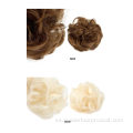 Círculo de pelo sintético Bandas elásticas para el cabello Extensiones de moño